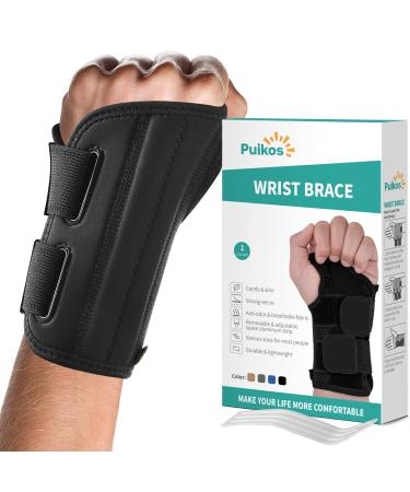 Puikos Wrist Brace for Carpal Tunnel Wrist Support Brace Hand Brace Wrist Splint Tendonitis Wrist Brace for Relieve and Treat Wrist Pain Instability Arthritis Adjustable(Right Hand M) Medium Right