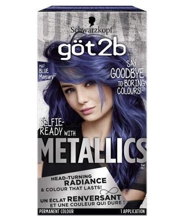 Schwarzkopf Got2b Metallics Permanent Hair Color M67 Blue Mercury