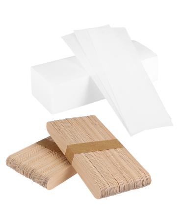 WOONEKY 200 STK Wax Paper Waxes Wax Stands For Hartwachs Wax Wax Strip Hair Department Hair Displacement Wax Set For Women Wachs Vliess Stripes Holes Little Wax Hair Removal