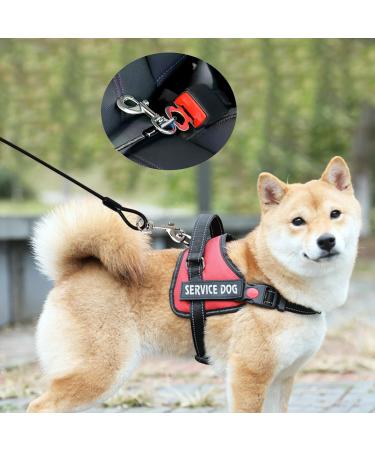Bezavea 2 Pack Dog Chain Lead Cable Leash Chew Proof Steel Rope Cable Dog Car Harness Dog Car Seatbelt Pet Vehicle Harnesses with Double Clips and Latch Attachment (60cm) - Buy Online on SooperMarket.com