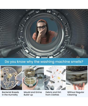 Maravello Washing Machine Cleaner 6-Month Supply - Eco-Friendly Deep Cleaning & Deodorizing Professional Cleaner - Suitable for HE Front Loader & Top Load Washers - 6 Count - Buy Online on SooperMarket.com