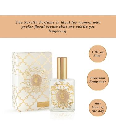 Shelley Kyle Sorella Perfume with Floral Scent Combination of Fresh Tuberose Red Roses Vintage Gardenia and Violet Leaves Perfect for Everyday Wear 30 ml Sorella 1.01 Fl Oz (Pack of 1) - Buy Online on SooperMarket.com