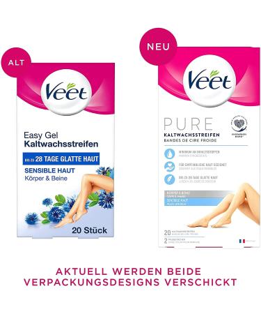 Veet Cold Wax Strips for Sensitive Skin - 6 Pack for Legs & Body - Easy Hair Removal Even for Short Hair - Buy Online on SooperMarket.com