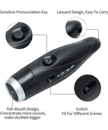 Yukee Electronic Whistle - 3 Tone Handheld Electric Referee Whistle for Coach/Teacher - High Volume Emergency Sports Whistle with Lanyard - Ideal for Volleyball & Soccer - Black - Buy Online on SooperMarket.com