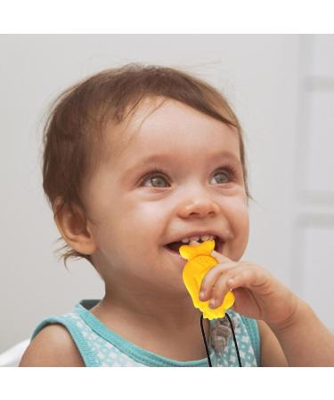Buy Bexdug Yellow Sensory Chewing Chain - Creative Dinosaur-Shaped Silicone Fidget Toy for Kids | Portable Bite Chain for Sensory Relief - Buy Online on SooperMarket.com