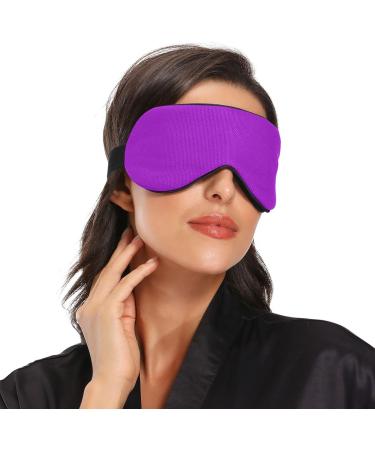 Haskirky Light Blocking Eye Mask - Adjustable Adult Men and Women Travel, Yoga, Meditation - Pure Purple - Buy Online on SooperMarket.com