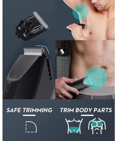 Kibiy Men's Body Hair Trimmer Kit - Electric Groin & Ball Shaver with USB Recharge Dock and Ceramic Blades - Buy Online on SooperMarket.com