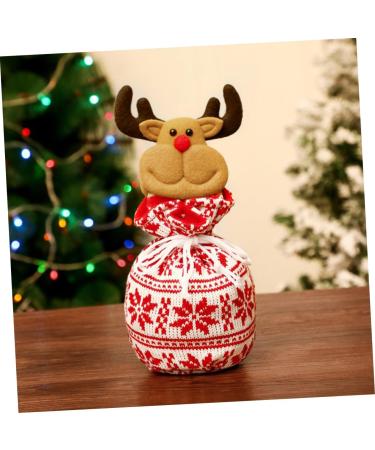 KOMBIUDA 1pc Bags Candy Christmas Hanging Adorable Ornament Knitted Kids Portable Storage Bag Elk - Buy Online on SooperMarket.com