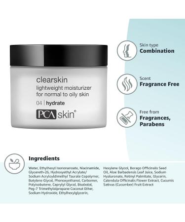 PCA SKIN Clearskin Lightweight Face Moisturizer for Oily & Acne-Prone Skin - 1.7 oz Jar - Buy Online on SooperMarket.com