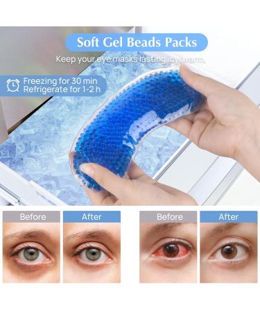 ASpaces Cooling Eye Mask with Reusable Gel Bead Packs - Pearl Gray - Buy Online on SooperMarket.com