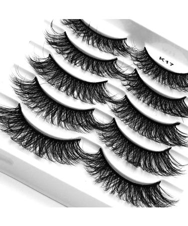 Outopen 3D Mink Lashes Natural Wispy False Eyelashes 15mm Fluffy Long Eye Makeup Tools 5 Pairs Pack | A01-Q1 (13-15MM) - Buy Online on SooperMarket.com
