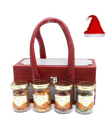 Jaiccha Ghasitaram Christmas Gifts Box of Choco Almonds Cashews Raisin & Mukhwas Jars Box Of Choco Almonds Kaju Raisin Mukhwas Jars Cap