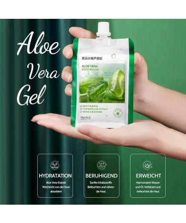 Aloe Vera Gel Moisturising Cream for Face Body Pimples Dry Skin After Sun Sunburn Hair Gel After Sun - Buy Online on SooperMarket.com