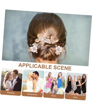 MUSISALY 1 Set Leaves and Flowers Hair Comb Flower Headpieces for Women Bride Hair Comb Wedding Hair Comb Womens Headpiece Girl Headpiece Hair Accessories for Women Flower Hair Accessories - Buy Online on SooperMarket.com