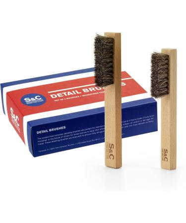 Stone and Clark Horse Hair Shoe Brush - Premium Shoe Polish Brush with 100% Horse Hair Bristles - Concaved Beech Wood Handle for Perfect Leather Polishing - Buy Online on SooperMarket.com