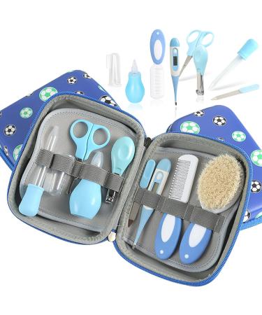 RoseFlower Baby Healthcare and Grooming Kit - 9 in 1 Newborn Essentials Nursery Care Set for Infant Toddlers - Nail Clipper, Nose Cleaner, Toothbrush, Nasal Aspirator - Boys Girls Kids - Buy Online on SooperMarket.com