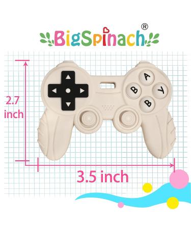 BigSpinach Baby Game Controller Teether Toy - Silicone Teething Toy for Gamer Parents & Kids - Cool Gaming Stuff (Blue+Black) - Buy Online on SooperMarket.com