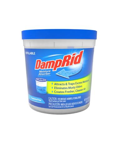 DampRid Fragrance Free Refillable Moisture Absorber - 10.5oz cup Traps Moisture for Fresher Cleaner Air