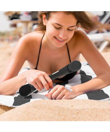 Back Applicator Long Handle Lotion Applicator for Back Portable Travel Self Sunscreen Applicator with Long Reach Folding Handle for Elderly Women (Black) cream applicator - Buy Online on SooperMarket.com
