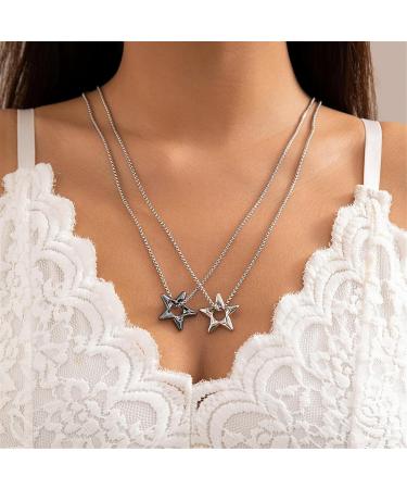 Oralgo's Vintage Star Trailer Chain Necklace - Unisex Cool Jewelry for Everyday Wear - Buy Online on SooperMarket.com