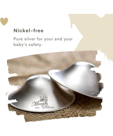 Silver Nursing Cups - Nipple Shields for Newborn Nursing - Soothe and Protect Nipples - 999k Regular Size - Buy Online on SooperMarket.com