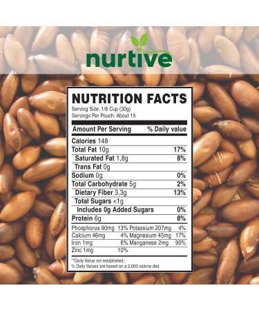 Nurtive Baru Nuts - Gourmet Roasted Wild Harvested & Unsalted - Plant-Based Protein High Fiber Antioxidants - Non-GMO Gluten-Free Paleo & Vegan - 16 oz - Buy Online on SooperMarket.com