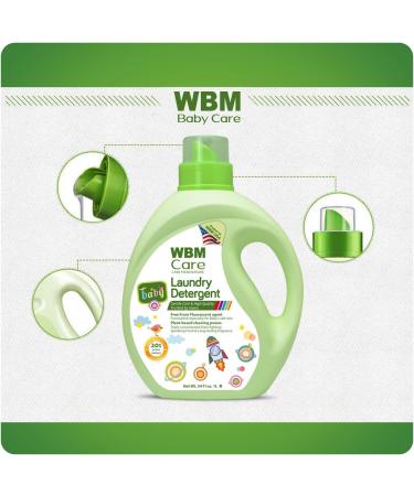 WBM Care Liquid Baby Laundry Detergent - 100 Loads 68 OZ | Eco-Friendly & Gentle for Babies - International Shipping Available - Buy Online on SooperMarket.com