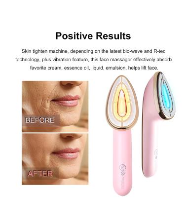 4-in-1 Facial Skin Tightening Massager for Firming & Rejuvenation - Ideal Gift for Mom (Pink) - Buy Online on SooperMarket.com
