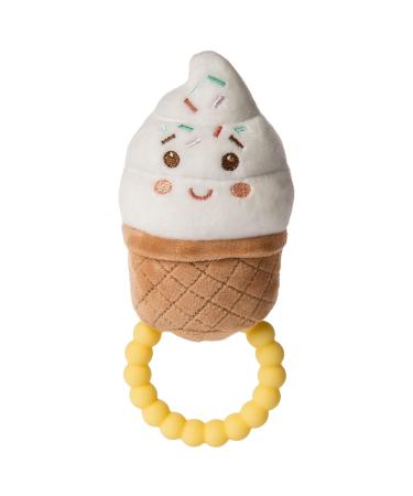 Mary Meyer Sweet Soothie Soft Baby Rattle with Teether Ring  Ice Cream
