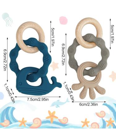 Utensilsto Baby Bite Ring - 2-Piece Dental Aid for Teething | Safe Teething Toys for Boys & Girls (6 Months+) - Buy Online on SooperMarket.com