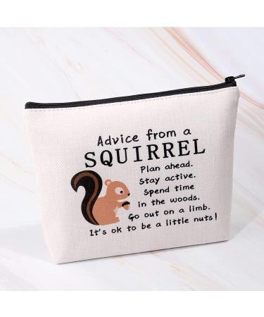 Advice from a Squirrel Makeup Bag - Perfect Gift for Squirrel and Nature Lovers - Buy Online on SooperMarket.com