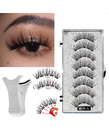 Magnetic Eyelashes with Applicator Reusable Dual Magnetic Lashes Kit without Eyeliner Magnetic Eyelashes Natural Look Wispy False Eyelashes No Glue or Liner Needed Easy to Wear - Buy Online on SooperMarket.com