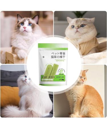 Shenrongtong Cat Grass Sticks - Tooth Cleaning & Hair Removal Treats for Cats | 3 Pieces of Pet Snacks & Dental Care - Buy Online on SooperMarket.com