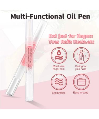 Cuticle Oil Pen Set | Nail Growth Treatment, Strengthener & Protector | For Thin, Damaged Nails | Vitamin E | 2 Scents (Lemon & Lavender) - Buy Online on SooperMarket.com