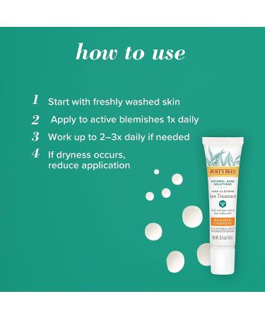 Burt's Bees Natural Acne Solutions Maximum Strength Spot Treatment Cream for Oily Skin  0.5 Oz (Package May Vary) Targeted Spot Treatment - Buy Online on SooperMarket.com