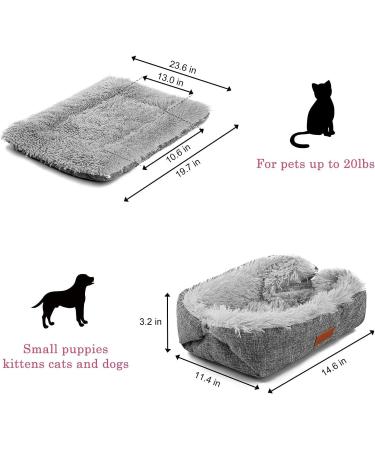 Self Warming Cat Dog Bed 23.6x19.7inch Grey - Extra Warm Thermal Pet Pad for Indoor Outdoor Pets - Buy Online on SooperMarket.com