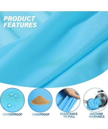 Famstar Beach Blanket Oversized Extra Large79 X 83" Waterproof Sandproof Beach Blanket 1-7 Adults Lightweight Durable for Travel Camping Hiking Picnic (79" X 83"  Orange&Blue) 79" X 83" Orange - Buy Online on SooperMarket.com