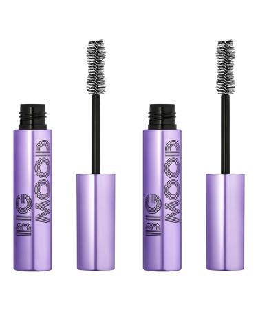 e.l.f. Big Mood Mega Volume & Lifting Mascara Bundle, Bold Volume & Instant Lift, Creates Long Lasting Voluminous Lashes, Infused with Jojoba Wax, Black, 2 Count