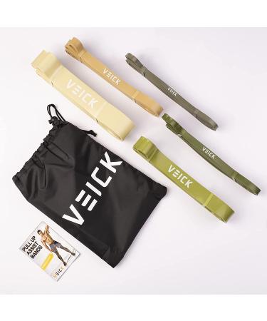 VEICK Resistance Bands Set - Pull Up Assistance & Workout Exercise Bands for Men and Women - Elastic, Power Weighted Long Bands for Stretching - Green Set of 5 - Buy Online on SooperMarket.com