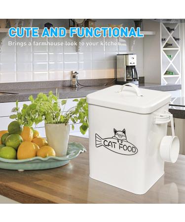 Vumdua Farmhouse Pet Food Storage Container Set - Airtight, Durable, With Scoop | Perfect Gift for Pet Owners - Buy Online on SooperMarket.com