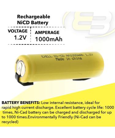 Buy Exell Battery 5-Pack 1.2V 1000mAh AA NiCD Rechargeable - Compatible with Telecom UPS Smart Grid & More - International Shipping Available - Buy Online on SooperMarket.com