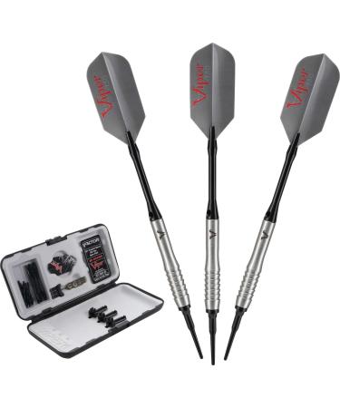 Viper V-Factor 90% Tungsten Soft Tip Darts with Storage/Travel Case Partial Shark Fin (20 Grams)