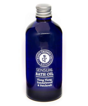 Sensual Bath Oil/Sandalwood Patchouli & Ylang Ylang Aromatherapy Bath Oil made with Pure Essential Oils Jojoba Seed Oil Sunflower Seed Oil and Vitamin E/Handmade/Vegan/Natural/Cruelty Free (100ml) 100 ml (Pack of 1)