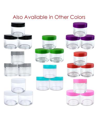 Beauticom 6 Piece 1 oz. Clear Acrylic Jars with Flat Lids for Creams Lotions Makeup & Samples - Ideal for Cosmetics & Herbs - Buy Online on SooperMarket.com