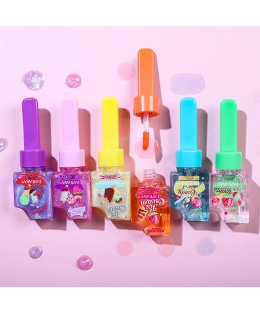 Buy 6pc Fruity Flavored Lip Gloss Set for Girls | Long Lasting Non-Toxic Makeup | Perfect Party Favors for Kids & Teens - Buy Online on SooperMarket.com