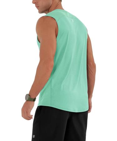 ODODOS Men's Muscle Shirt UPF 50+ Sleeveless Gym Tank Top Mint Green XXL Tall - Buy Online on SooperMarket.com