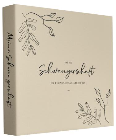 Pregnancy diary - diary for pregnancy to enter - photo album for self -shaping - I'm pregnant - gifts for pregnant women (linen)