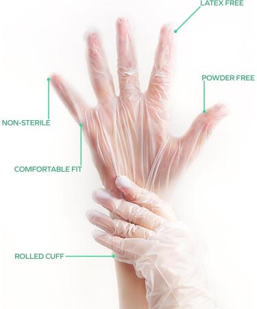 Rhino (1000 Count) Clear Vinyl Gloves Safety Work Gloves Powder-Free Latex-Free Non-Sterile Ambidextrous Safety Gloves Large - Buy Online on SooperMarket.com
