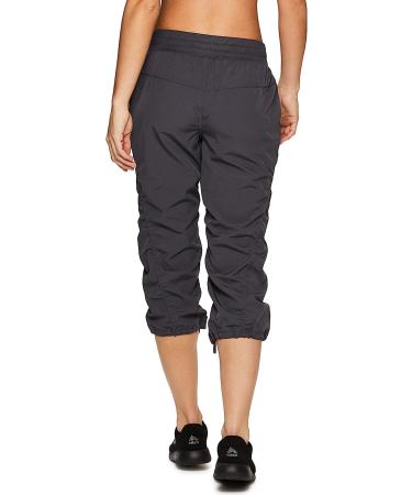 RBX Active Women's Lightweight Stretch Woven Drawstring Capri Pant - Charcoal, Size Large - Buy Online on SooperMarket.com