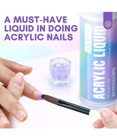 Saviland 8.12OZ Monomer Acrylic Nail Liquid Professional Non-Yellowing Acrylic for Nail Extensions & DIY French Nails - Buy Online on SooperMarket.com